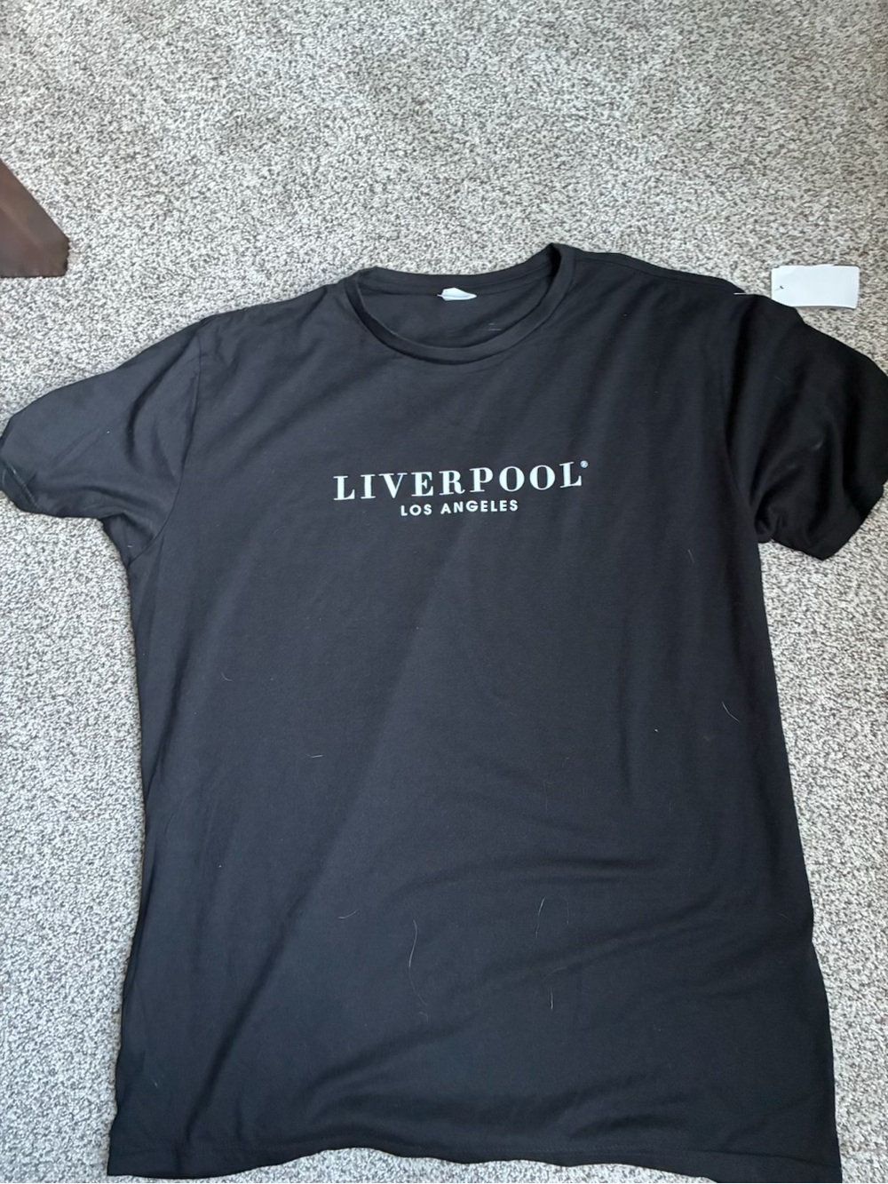 Liverpool Los Angeles Black Logo Short Sleeve Tee